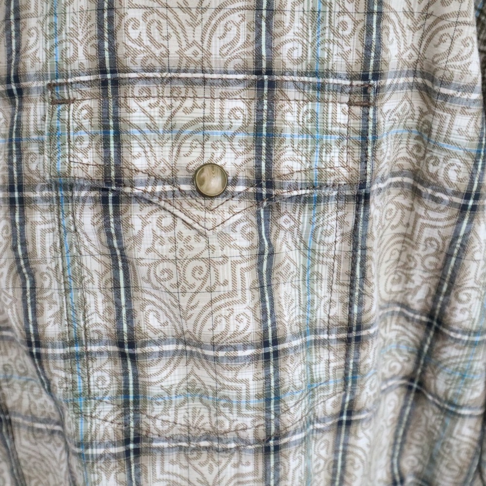 Wrangler Retro Shirt Mens 2XL XXL Western Rodeo Pearl Snap Plaid Long Sleeve - Picture 5 of 8